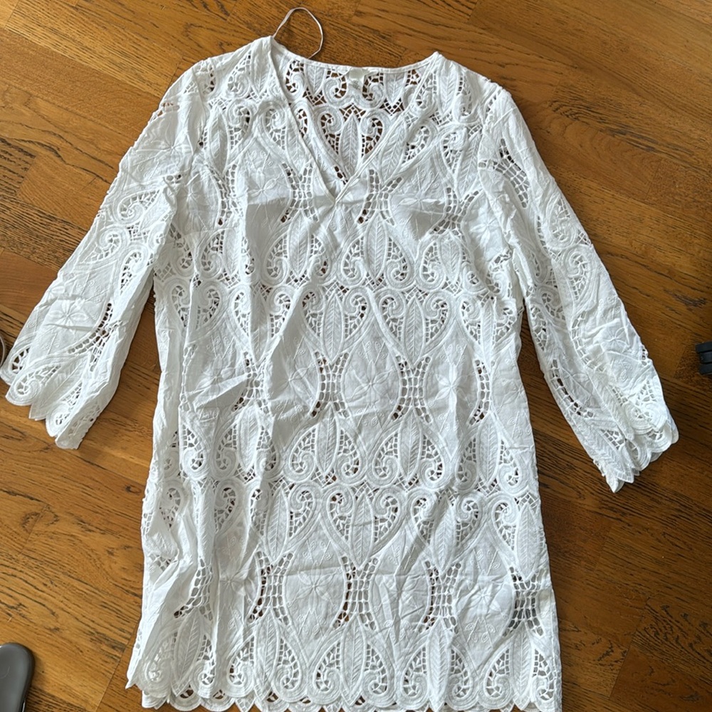 H&M 100% Cotton Embroidered Dress